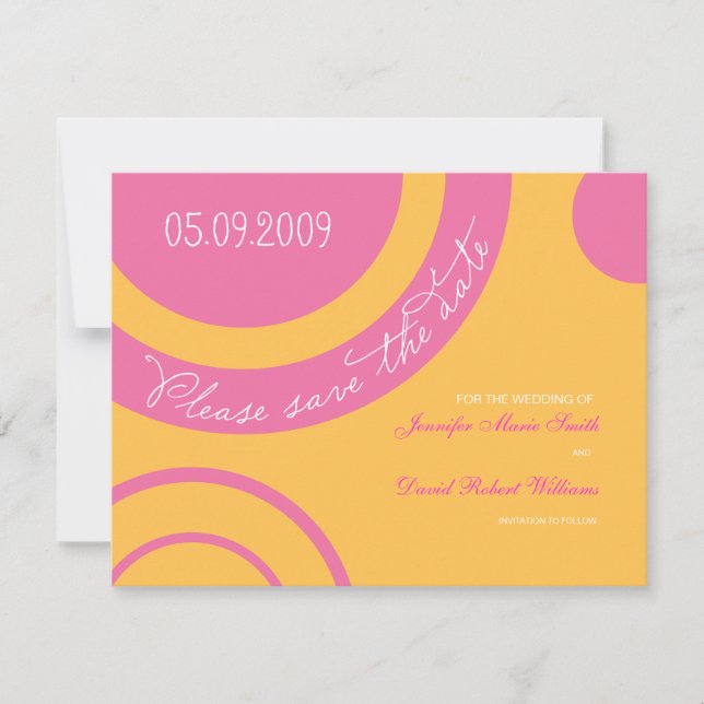 Bubble Gum Save the Date (Front)