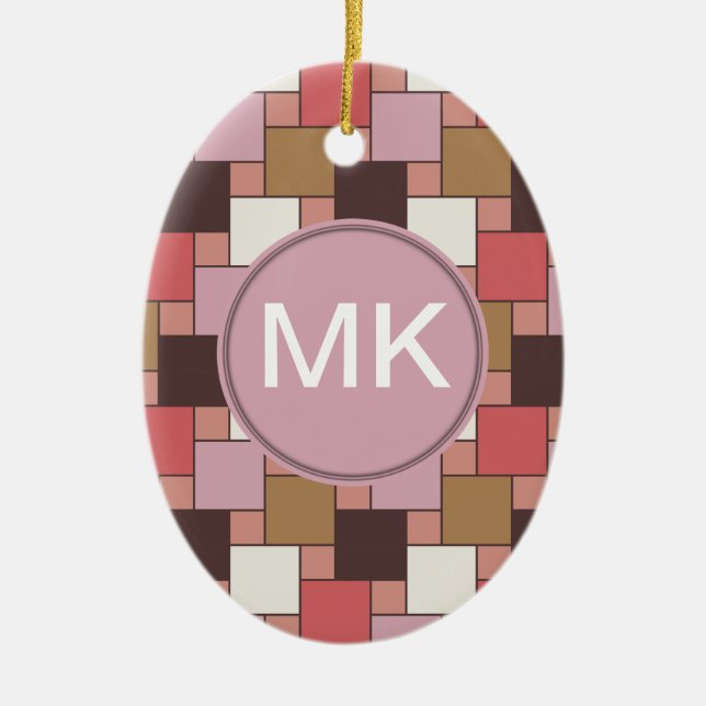 Bubble Gum Sorbet Ceramic Ornament (Front)