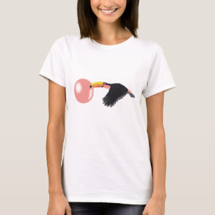 Bubble Gum Toucan Blowing Bubble T-Shirt
