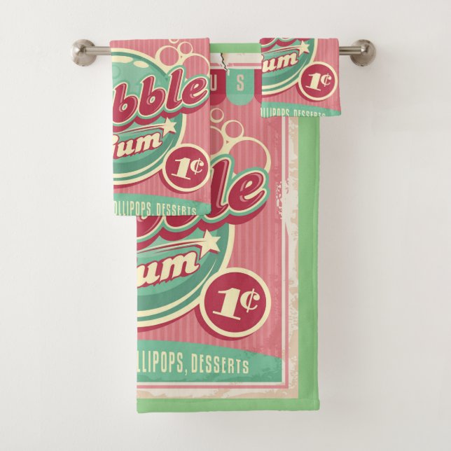 Bubble Gum Towel Set (Insitu)