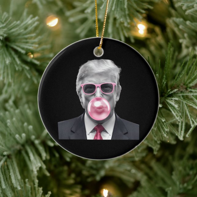 Bubble Gum Trump Donald Trump 2024 Vote for Trump  Ceramic Ornament (Tree)