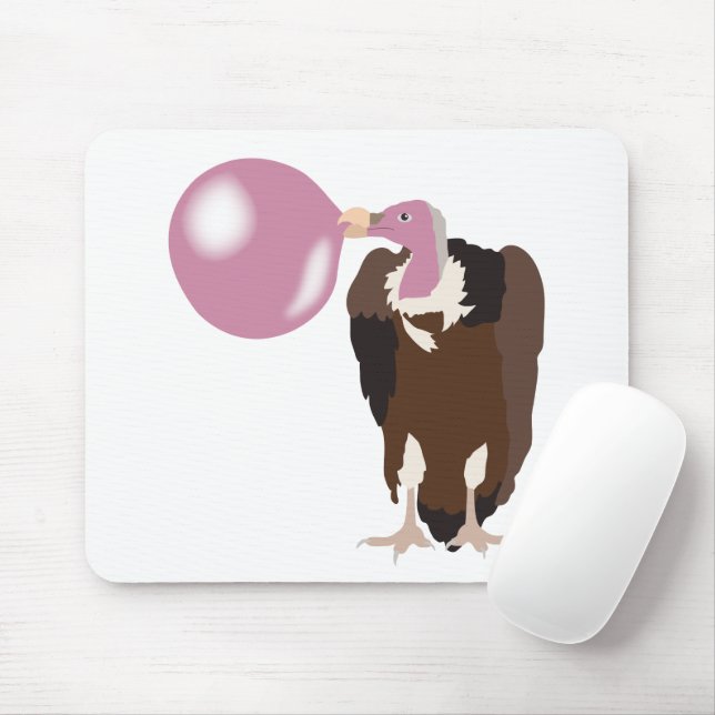 Bubble Gum Vulture Blowing Bubble Mouse Pad (With Mouse)