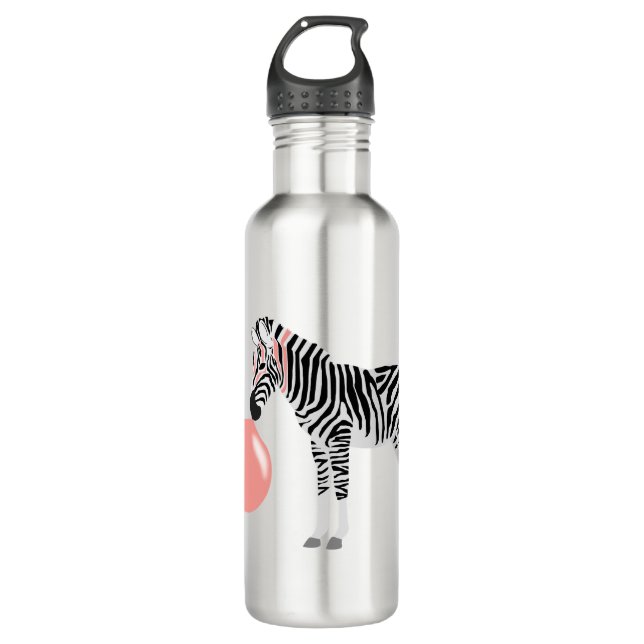 Bubble Gum Zebra Blowing Bubble  710 Ml Water Bottle (Front)
