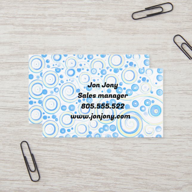 bubble image business card (Front/Back In Situ)