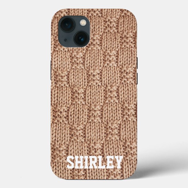 Bubble Knit Stitch Pattern by Shirley Taylor Case-Mate iPhone Case (Back)