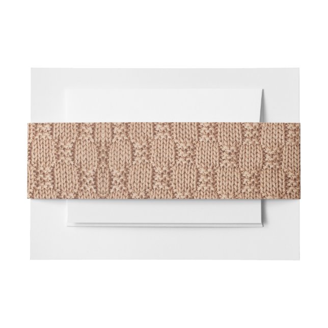 Bubble Knit Stitch Pattern by Shirley Taylor Invitation Belly Band (Front Example)