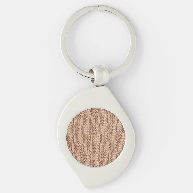 Bubble Knit Stitch Pattern by Shirley Taylor Keychain (Front)