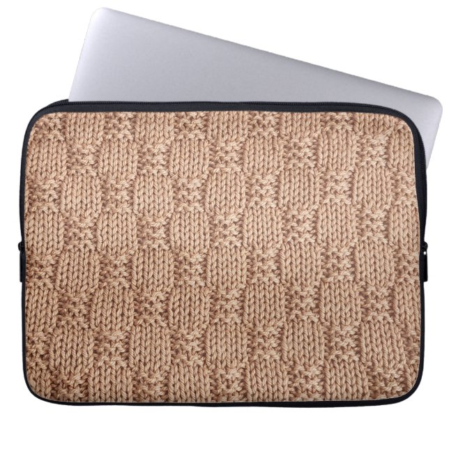 Bubble Knit Stitch Pattern by Shirley Taylor Laptop Sleeve (Front)