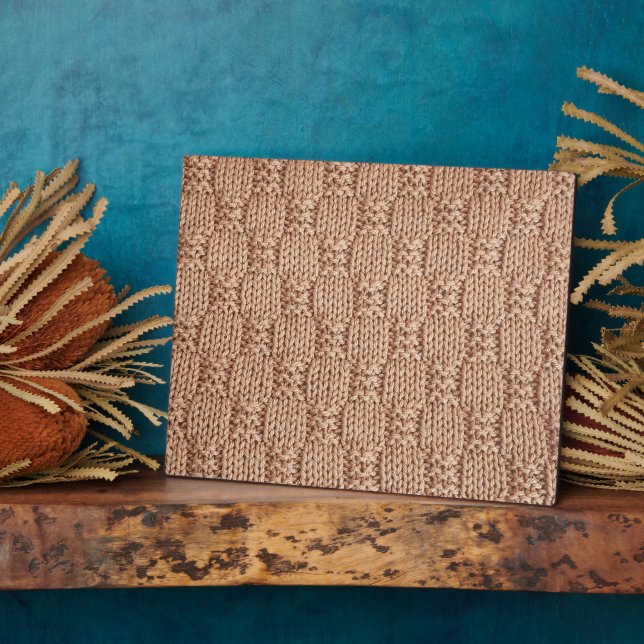 Bubble Knit Stitch Pattern by Shirley Taylor Plaque (Side)