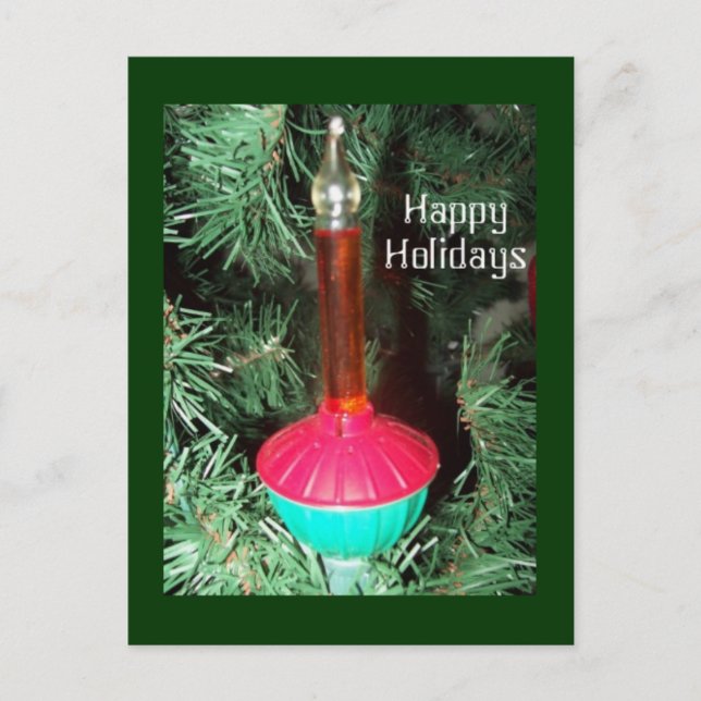 Bubble Light Holiday Postcard (Front)