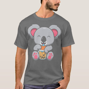Bubble Milk Tea Koala Cute Koala Drinking Boba Mil T-Shirt