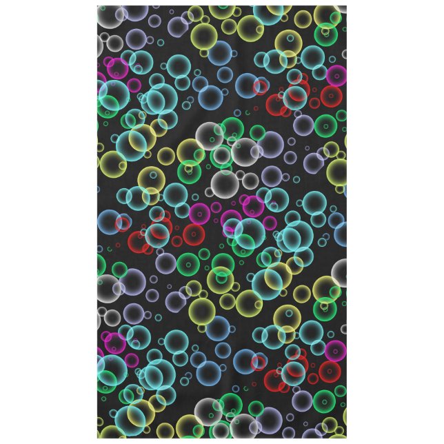 bubble pattern 02.b Black BG Tablecloth (Front)