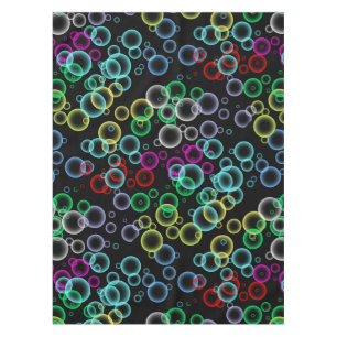 bubble pattern 02.b Black BG Tablecloth