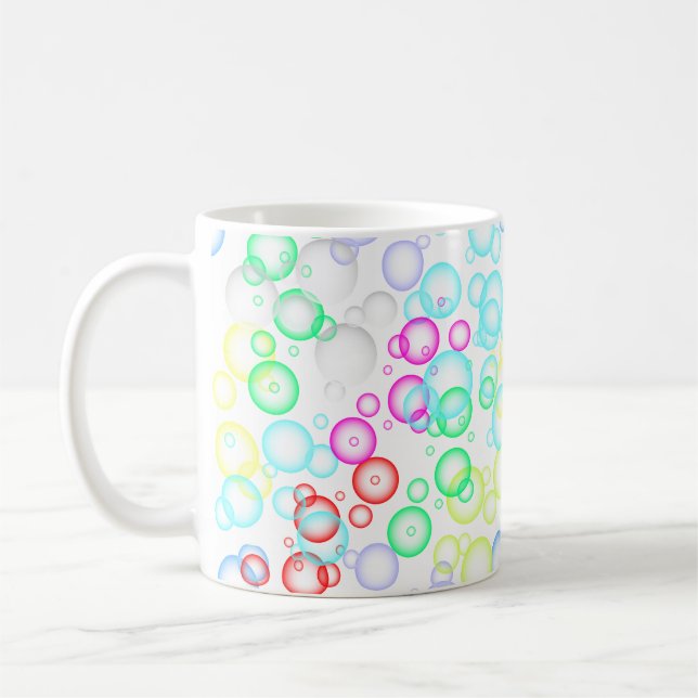 bubble pattern 02.b White BG Coffee Mug (Left)