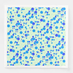 Bubble pattern C01.blue LGreen BG Napkin