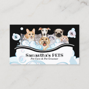 Bubble Pet Care Agency Services Business Card