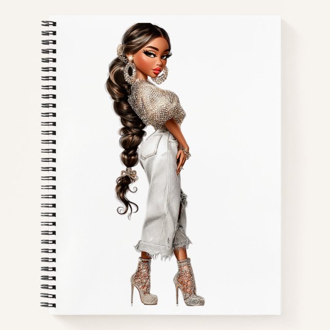 Bubble Ponytail Spiral Notebook (Front)