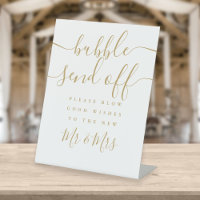 Bubble Send Off Modern Elegant Gold Script 