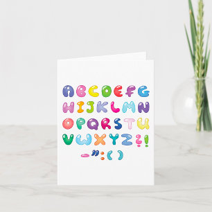 Bubble Shaped Alphabet Card