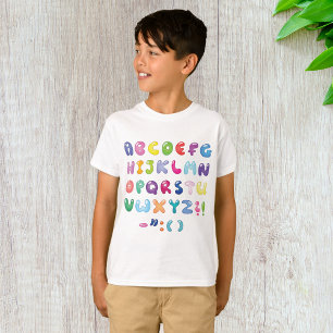 Bubble Shaped Alphabet T-Shirt