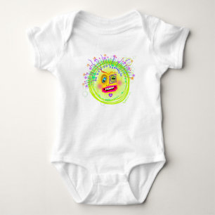 Bubble Smile Meemogie Emoji Art Baby Bodysuit