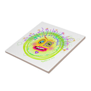 Bubble Smile Meemogie Emoji Art Tile