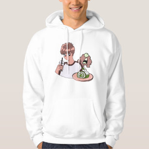 Bubble Tea and Matcha Cake Break with Cyclops Mons Hoodie
