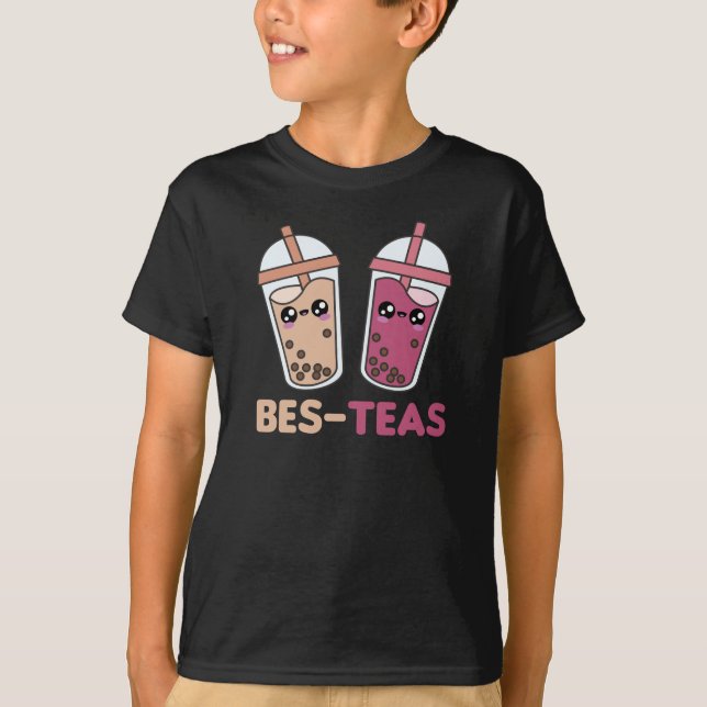 Bubble Tea Best Friends Party Partner Boba T-Shirt (Front)