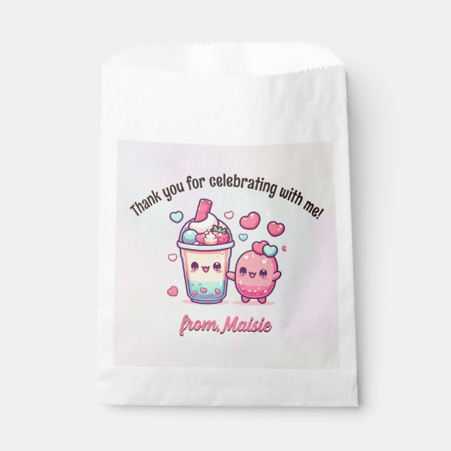 Bubble Tea Birthday Favour Bags (Front)