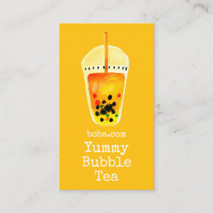 Bubble Tea boba art Carte de visite