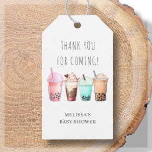 Bubble Tea Boba Baby Shower Thank you Favour Gift Tags