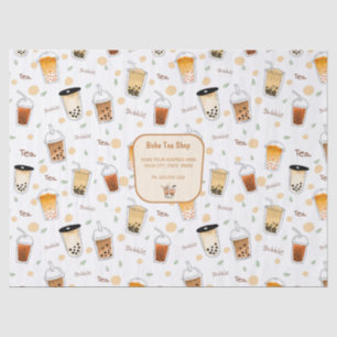 Bubble Tea Business Personalized white Tissue Paper