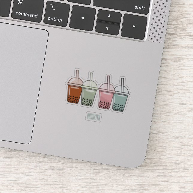 Bubble tea cartoon illustration (Detail)