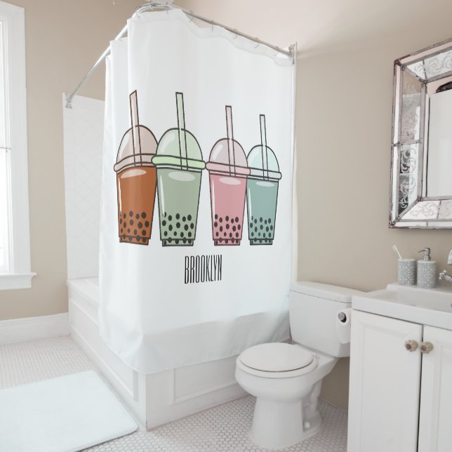 Bubble tea cartoon illustration  (In Situ)