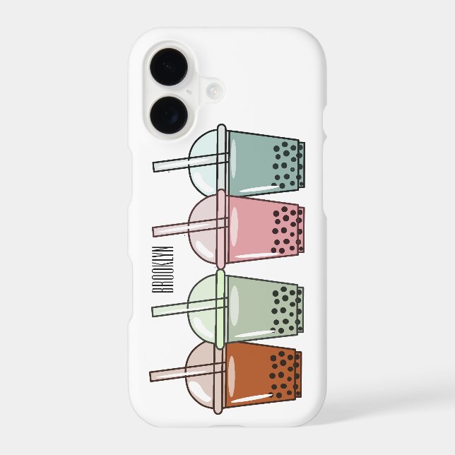 Bubble tea cartoon illustration (Back)