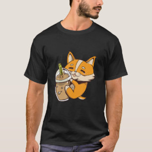 Bubble Tea Cute Corgi Dog Puppy Boba Tea Lover Swe T-Shirt