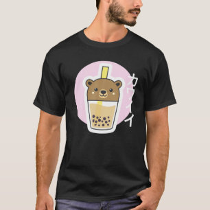 Bubble Tea, Cute Kawaii Bear, Japanese Kanji T-Shirt
