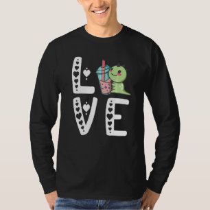 Bubble Tea Dinosaurs Cute Boba Tea Dino Sweet Drin T-Shirt