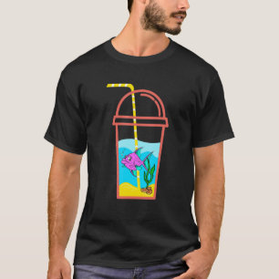 Bubble Tea Goldfish Aquaristic Fishbowl Pet T-Shirt
