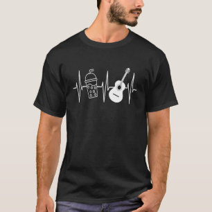 Bubble Tea Guitar Heartbeat Boba Tea T-Shirt