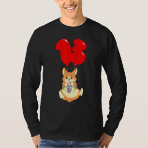 Bubble Tea Hamster 13th Birthday Kids Balloon Pa T-Shirt