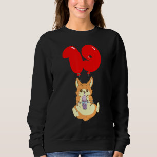 Bubble Tea Hamster   19th Birthday   Kids Balloon  Sweatshirt