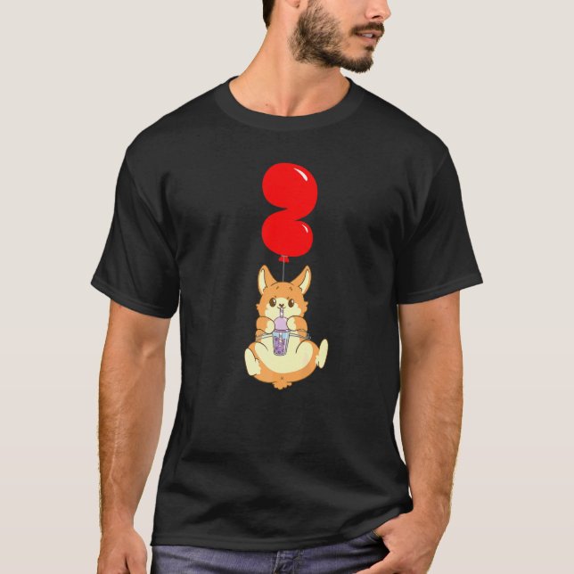 Bubble Tea Hamster  2nd Birthday  Kids Balloon Par T-Shirt (Front)