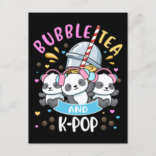 Bubble Tea K-Pop Gift Girls Boba Tea Gift Korea Postcard
