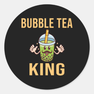 Bubble Tea King Bubble Tea Classic Round Sticker