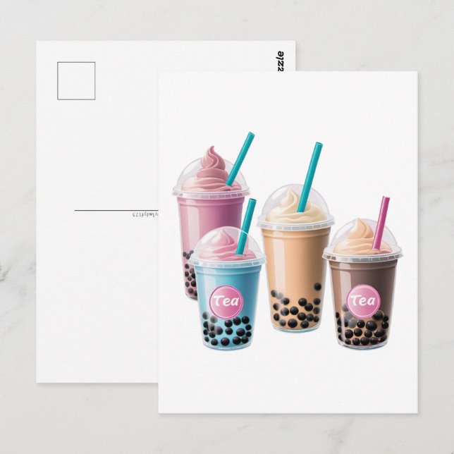 Bubble tea kit, Postcrossing Postcard (Front/Back)