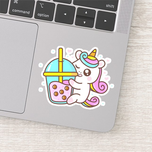 Bubble Tea Loving Unicorn (Detail)