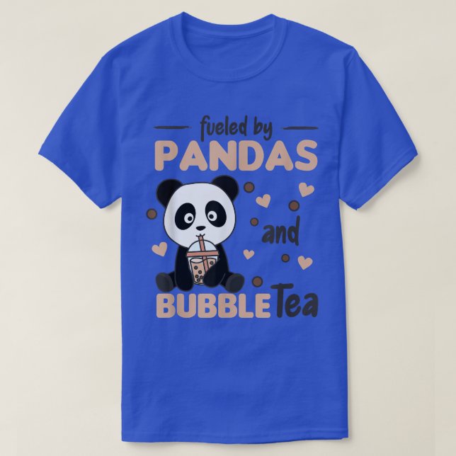 Bubble Tea Panda Chocolate Sweet Animals Boba 497 T-Shirt (Design Front)