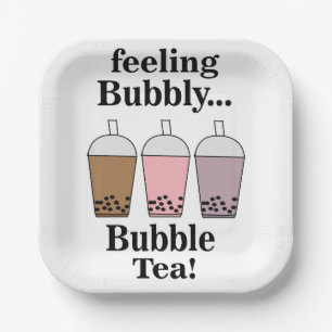 Bubble Tea Party Paper Plate