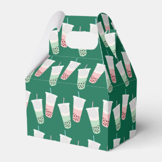 Bubble Tea Pattern Favor Box